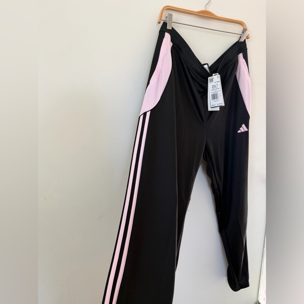 2XLT Pink and black adidas pants